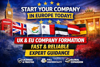 register your company in the UK, cyprus, malta, estonia, latvia, germany