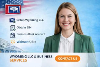 setup wyoming llc ein business bank and walmart seller account