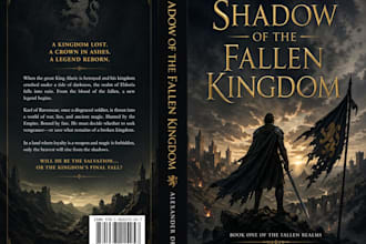 design photographic book cover design, fantasy book cover, with hard book cover