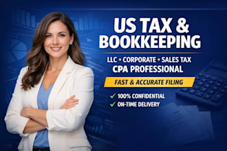 do US llc tax return, income tax corporate tax, sales tax,bookkeeping as US CPA