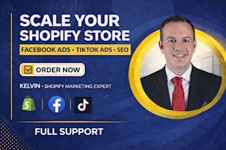 scale shopify sales with shopify facebook ads, tiktok ads, shopify marketing