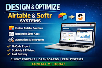 design and optimize airtable databases and softr applications