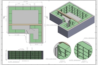 design industrial rack with 3d and drawings