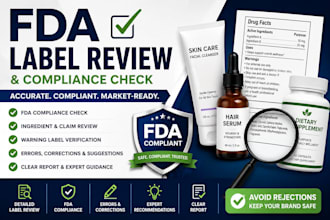 review and correct your product label for fda compliance