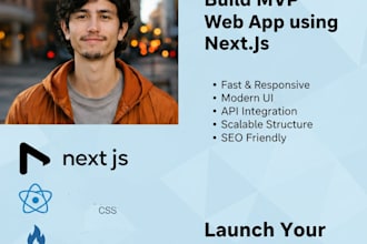 build mvp web app using next js for startups and saas