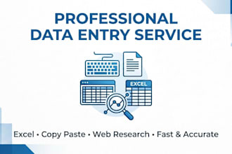 do data entry and copy paste tasks