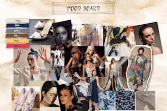 make fashion mood board for brand and collection development