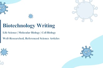 write professional biology and biotechnology articles