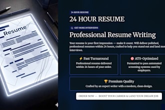 write a professional ats resume and CV