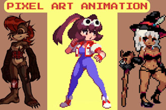 do pixel art animation nsfw pixel art character 2d sprite sheet 8 bit game asset