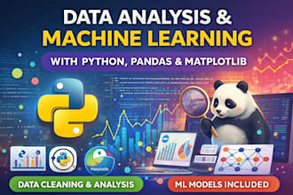 do data analysis and visualization using python, pandas, and matplotlib
