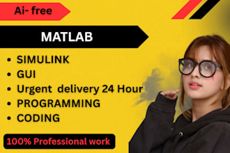 do matlab simulink and matlab programming , matlab task for you
