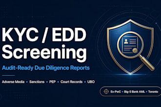 perform adverse media, kyc due diligence, and edd screening
