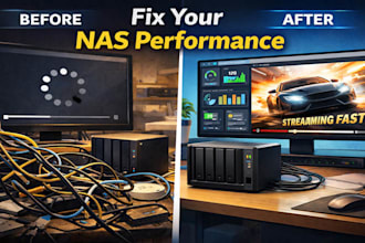 configure nas and media server plex jellyfin with full optimization