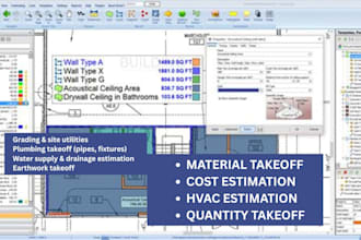 hvac, cost estimation, material takeoff, plumbing, construction, earthwork, boq
