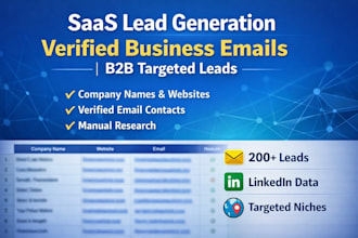 provide targeted saas b2b leads with verified business emails