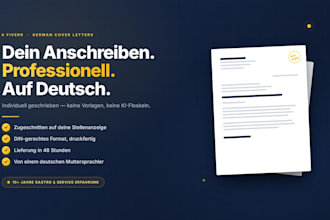 write a professional cover letter in german