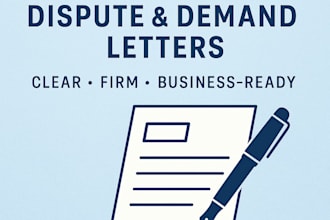 create professional dispute and demand letters