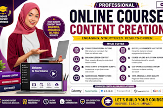 create online course content creation, course creation, and video course script
