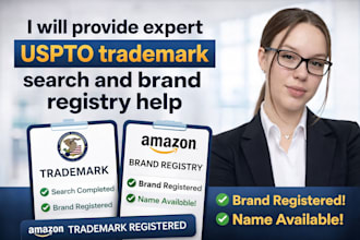 provide expert uspto trademark search and brand registry help