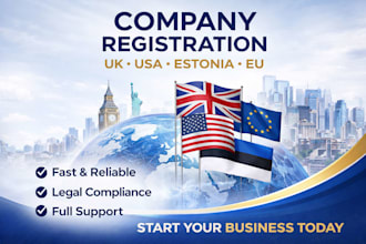 register your company in UK, USA, estonia, and eu countries