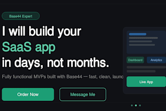 build your base44 saas app or base44 startup mvp using base44