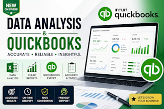 do data analysis, excel dashboards, and quickbooks