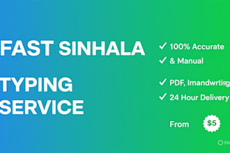 fast and accurate sinhala typing service from PDF image or handwritten notes