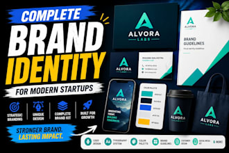 create a complete brand identity for modern startups