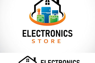 design tech, gadget and home appliance repair logo