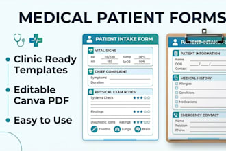 design professional medical patient intake forms