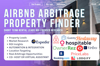 airbnb arbitrage property finder lead generation short term rental VA