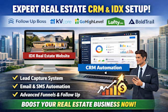 set up follow up boss kvcore gohighlevel lofty CRM boldtrail with real estate