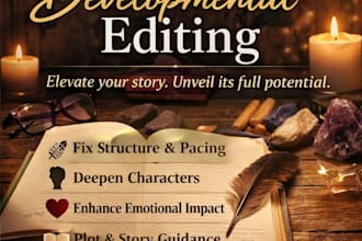 provide deep developmental editing for your novel or manuscript