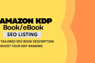 write SEO book description, amazon kindle KDP book