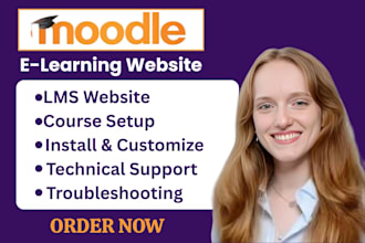 develop moodle, e learning website, create moodle courses, moodle installation