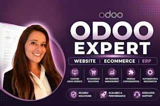 design odoo website, odoo ecommerce and odoo erp development
