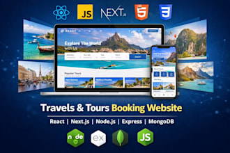 create a professional travel website, tour website and travels tours platform