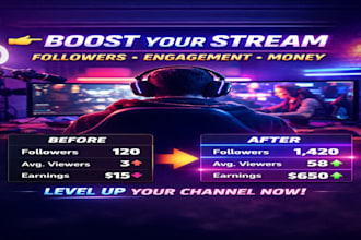 boost your twitch followers engagement and monetization fast