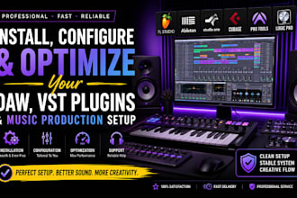 install, configure and optimize your daw, vst plugins and music production setup