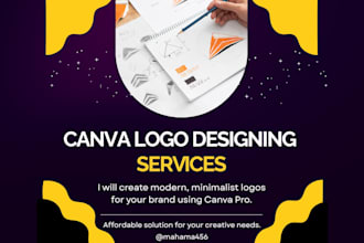 create modern and eye catching logo on canva