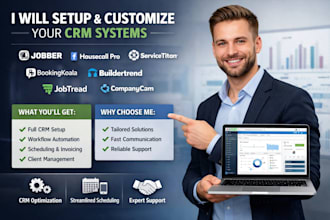 setup jobber hcp servicetitan bookingkoala buildertrend jobtread companycan CRM