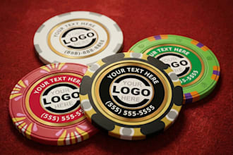 design elegant poker logo and poker chip for you brand