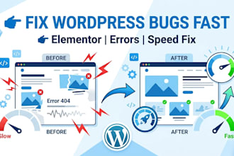 fix wordpress bugs and elementor issues fast