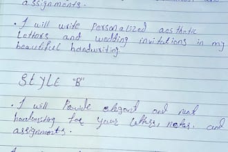 write anything in my beautiful and neat handwriting