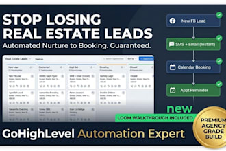 build a real estate lead to booking automation system in gohighlevel