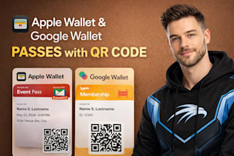 build design apple wallet google wallet digital passes with qr code