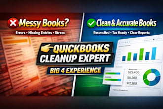 be your quickbooks cleanup expert and fix messy books fast