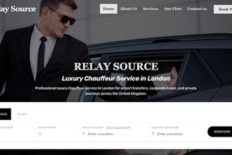 create luxury chauffeur website, chauffeur booking, limo limousine website