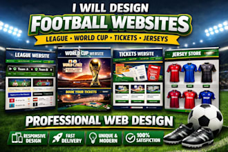 design a football website league world cup tickets website soccer jersey website